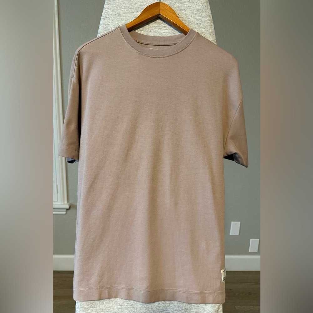 Public Supply Beige Minimalist Tee Size Small Neutral Streetwear Basic EUC